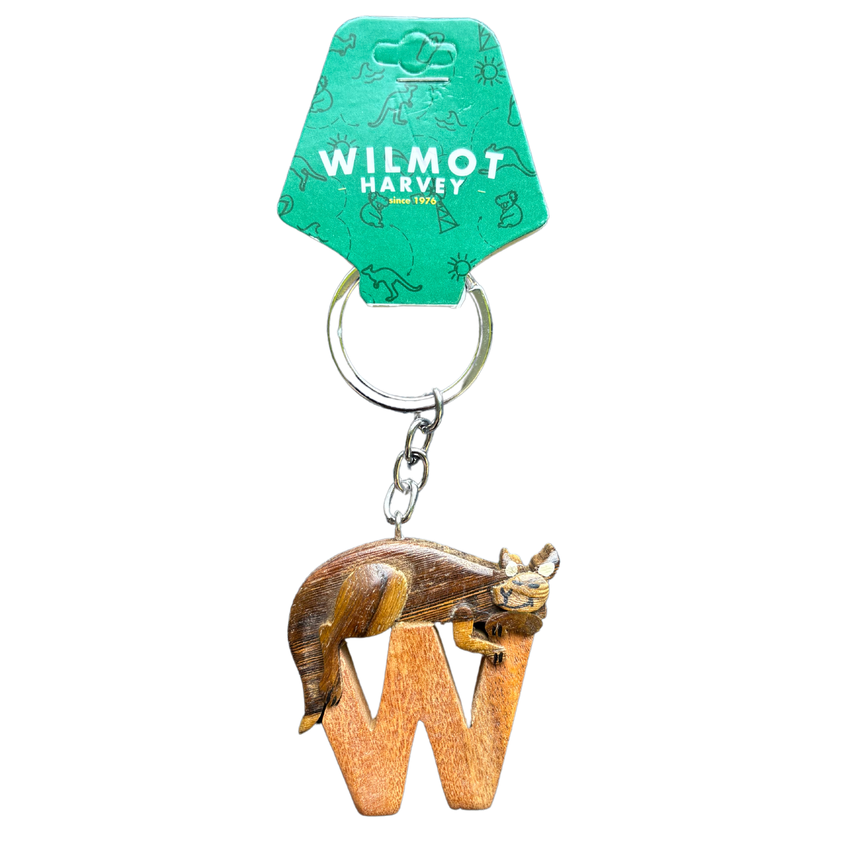 Timber Keyring - Alphabet Kangaroo Range - Wilmot Harvey
