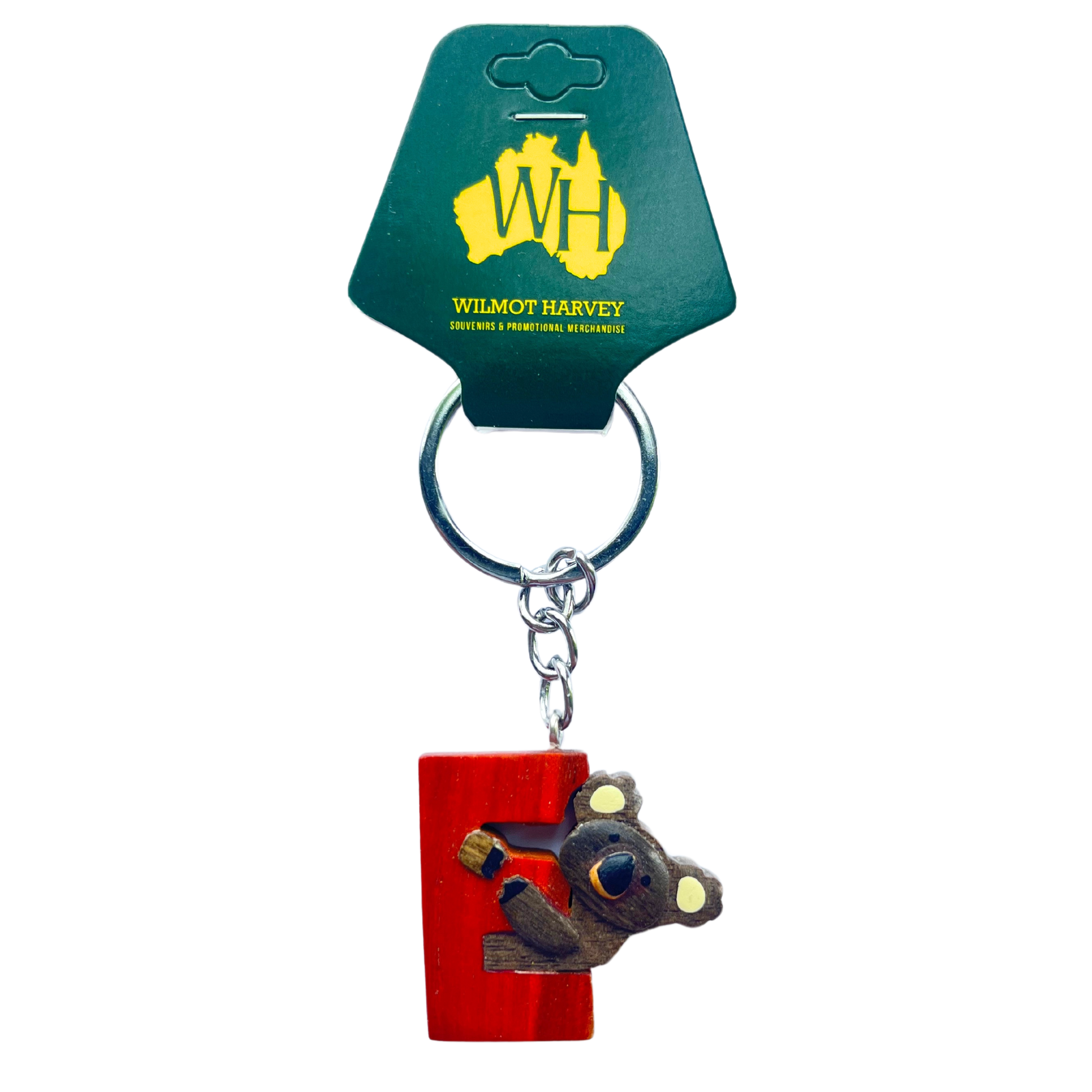 Timber Keyring - Alphabet Koala Range - Wilmot Harvey