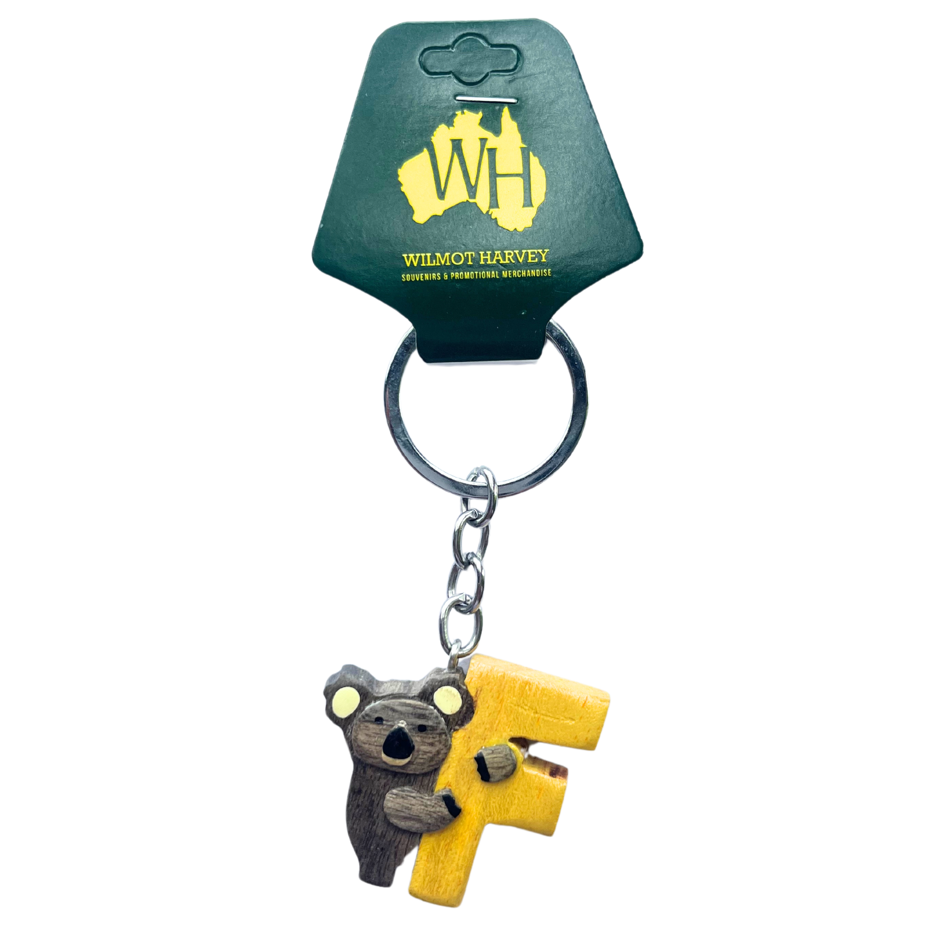 Timber Keyring - Alphabet Koala Range - Wilmot Harvey