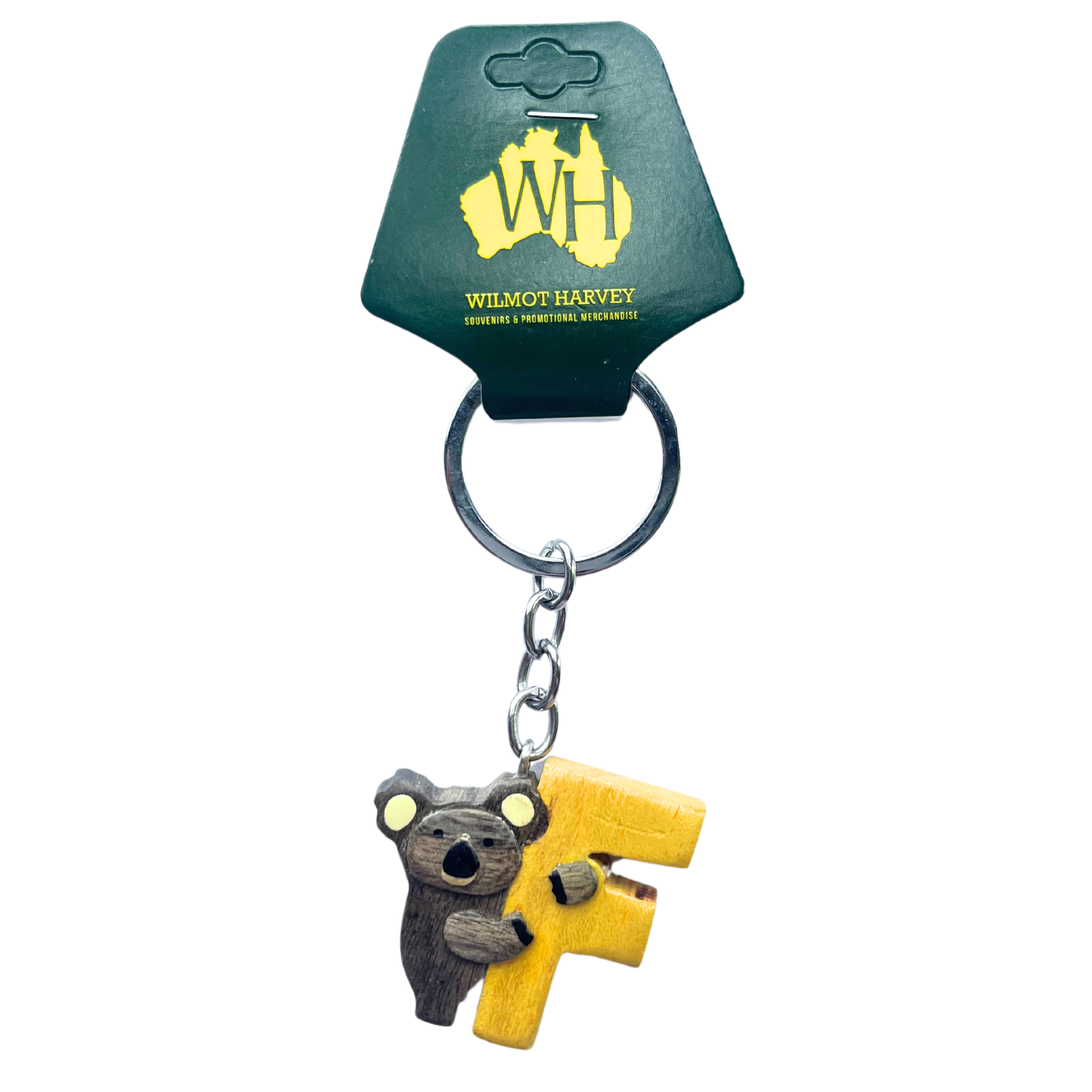 Timber Keyring - Alphabet Koala Range - Wilmot Harvey