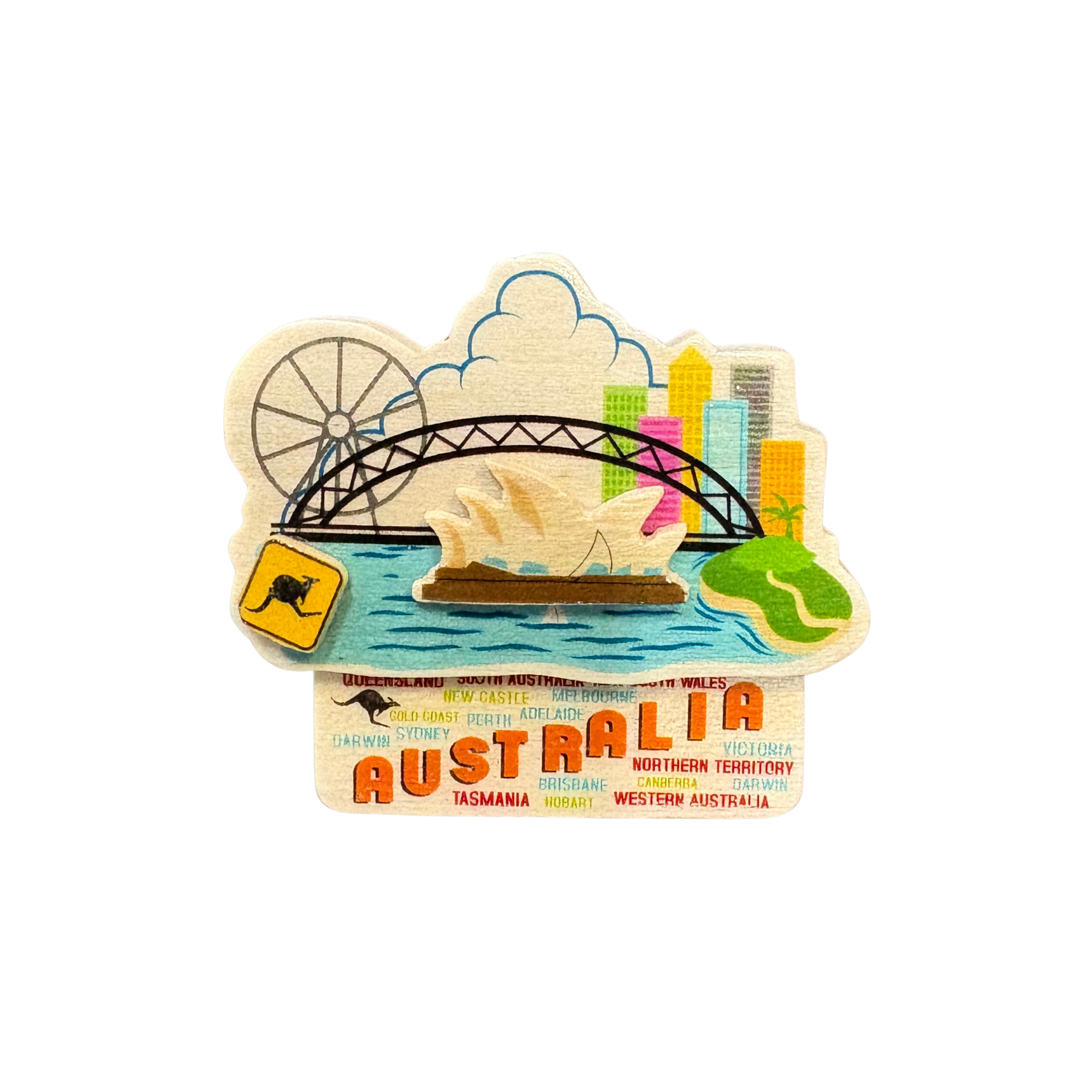 Timber Magnet - Sydney Harbour Australia