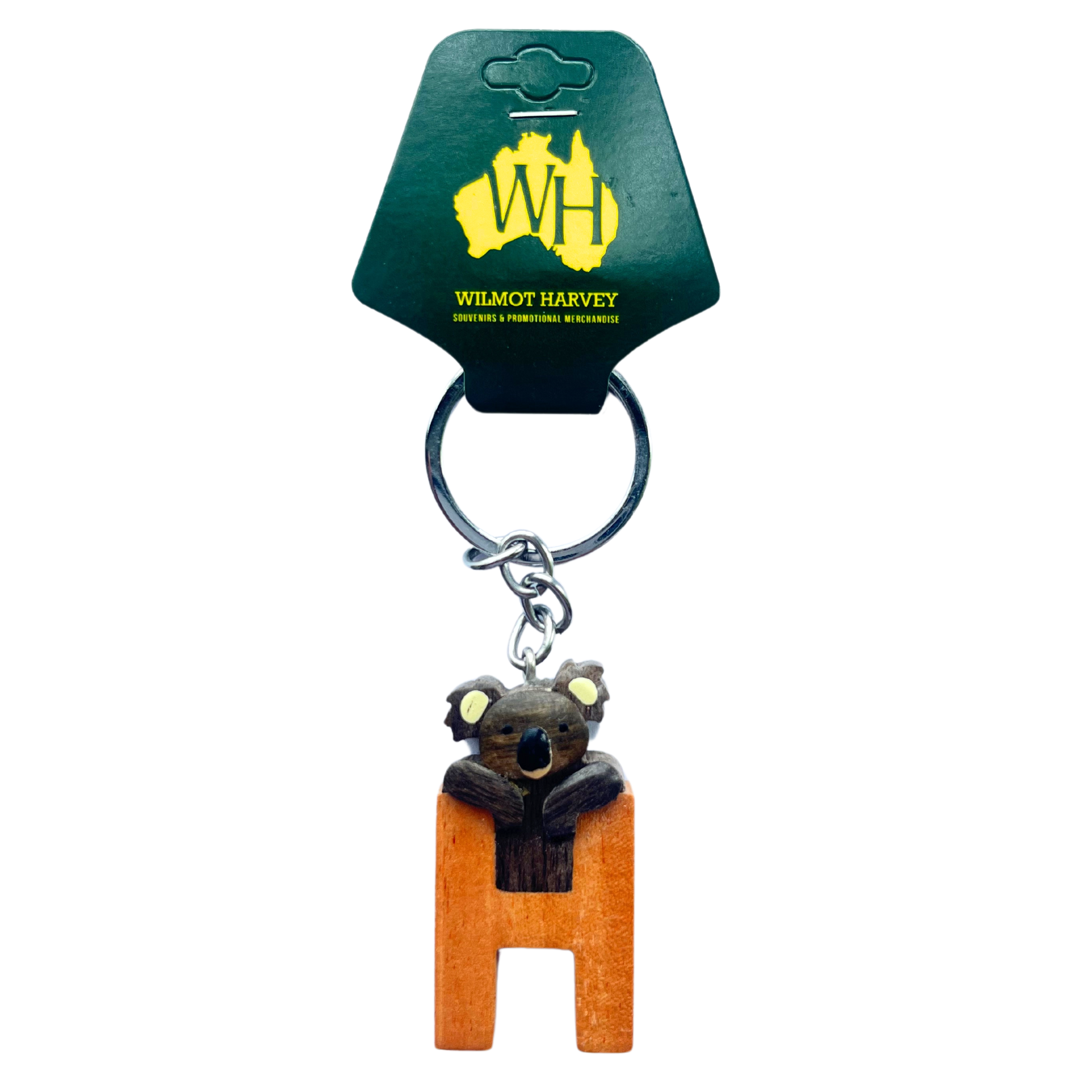 Timber Keyring - Alphabet Koala Range - Wilmot Harvey