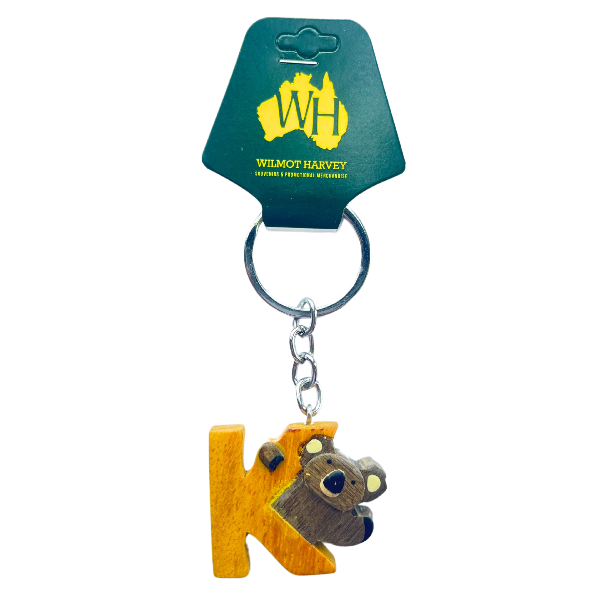 Timber Keyring - Alphabet Koala Range - Wilmot Harvey