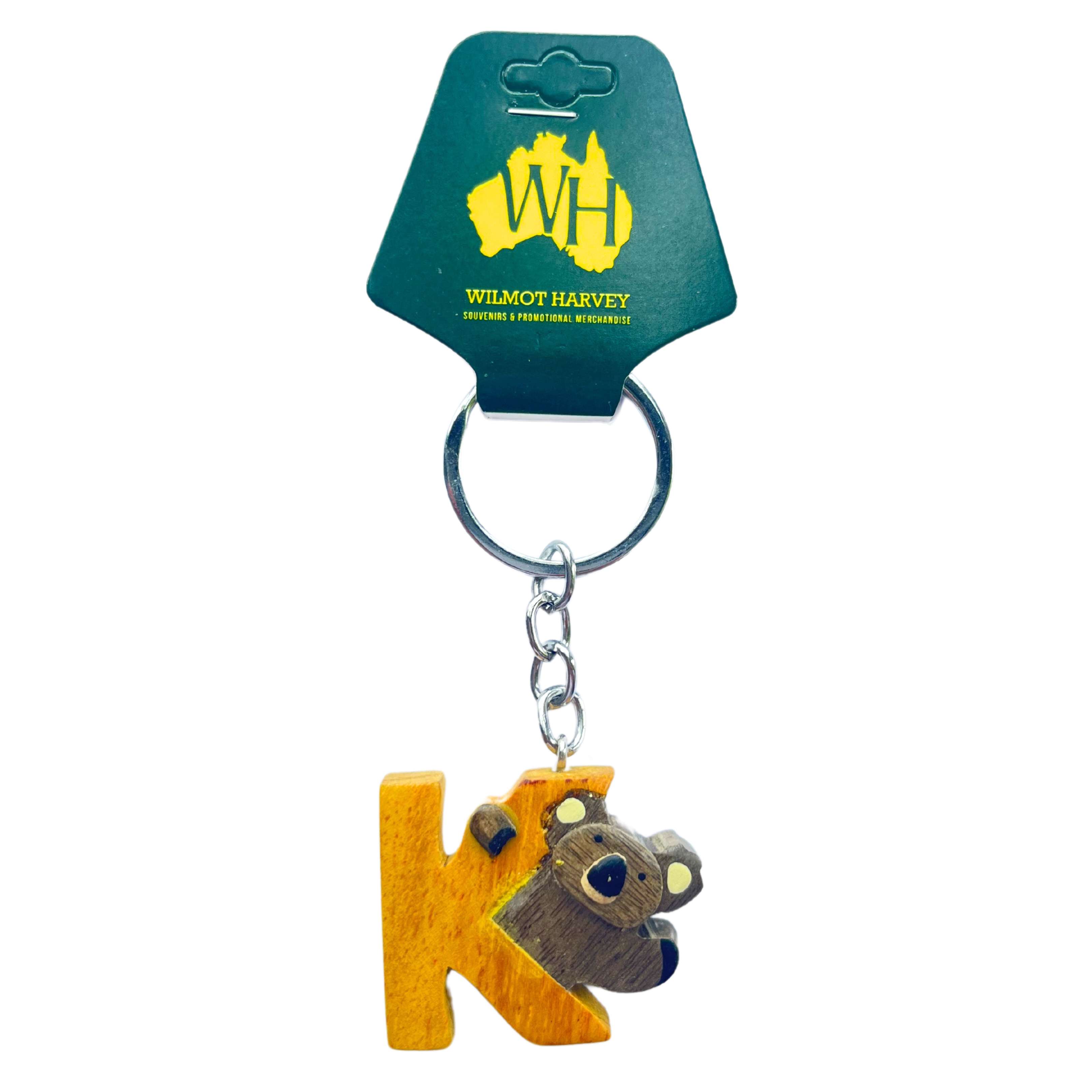 Timber Keyring - Alphabet Koala Range - Wilmot Harvey