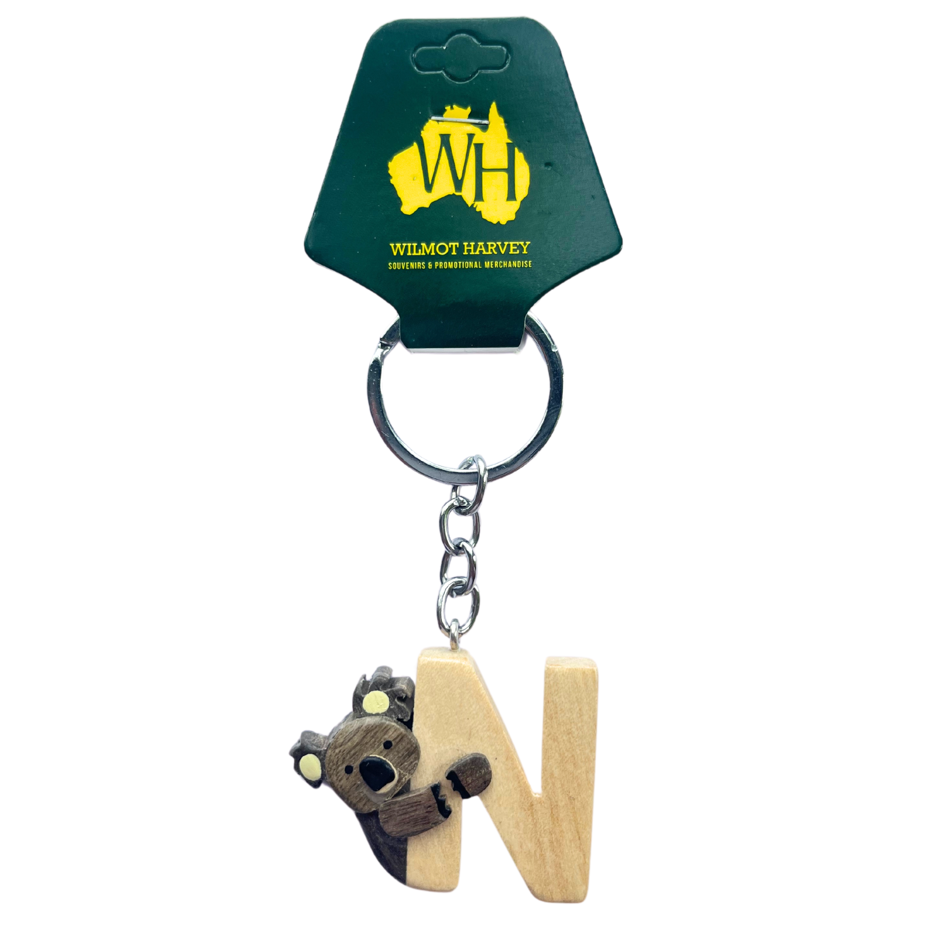 Timber Keyring - Alphabet Koala Range - Wilmot Harvey