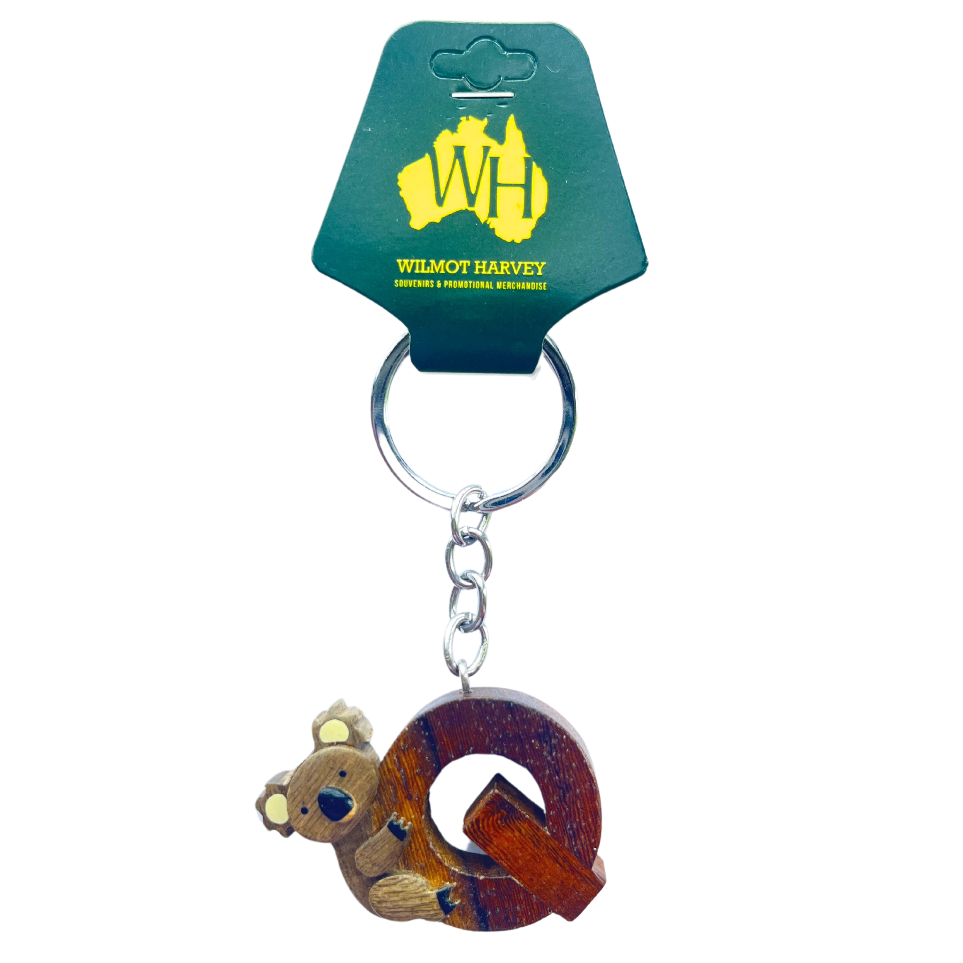 Timber Keyring - Alphabet Koala Range - Wilmot Harvey