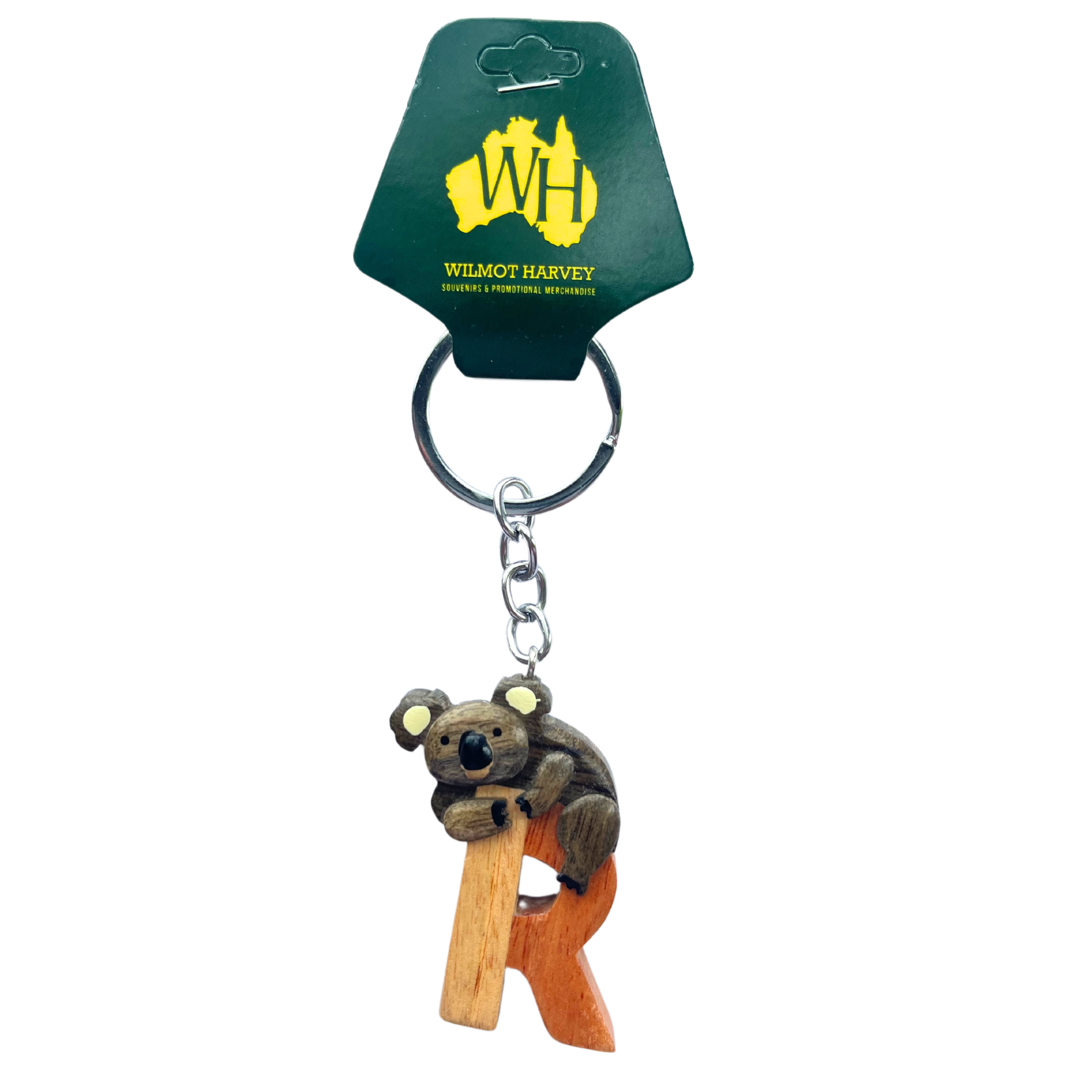 Timber Keyring - Alphabet Koala Range - Wilmot Harvey