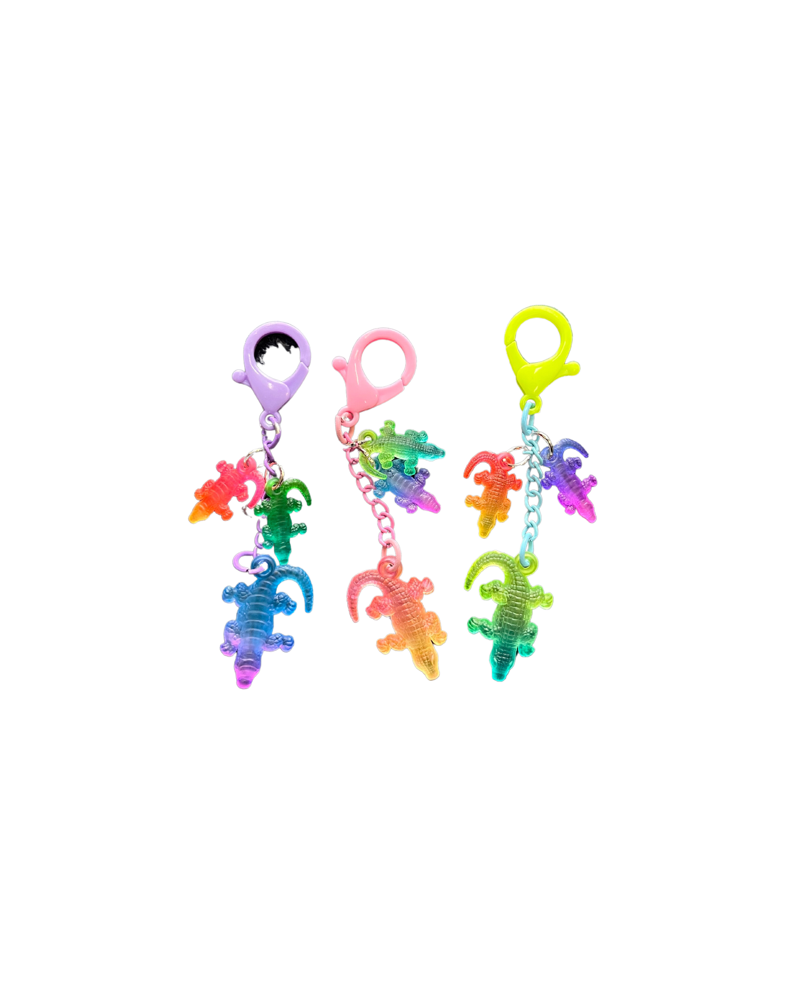 Rainbow Keyring - Crocodile Hook