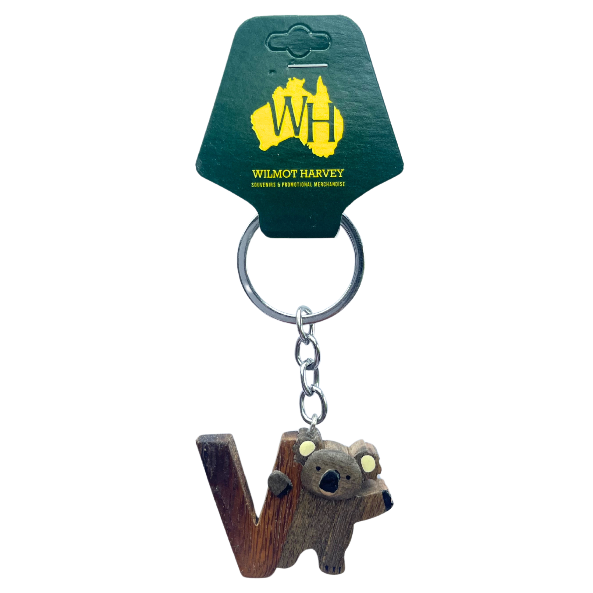 Timber Keyring - Alphabet Koala Range - Wilmot Harvey