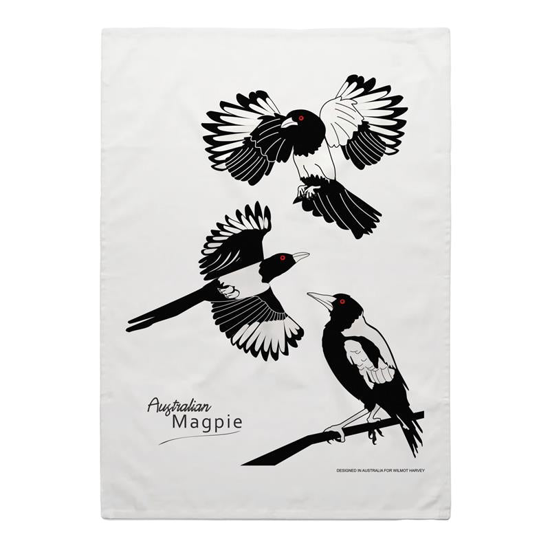 Tea Towel - Magpies