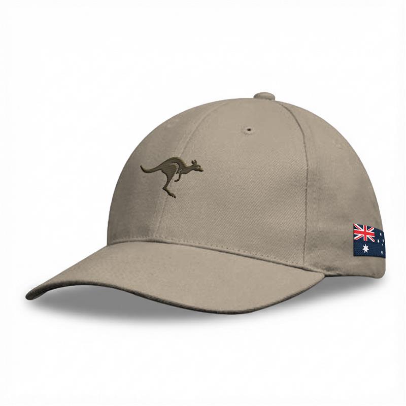 Cap - Kangaroo with Australia Flag Stone