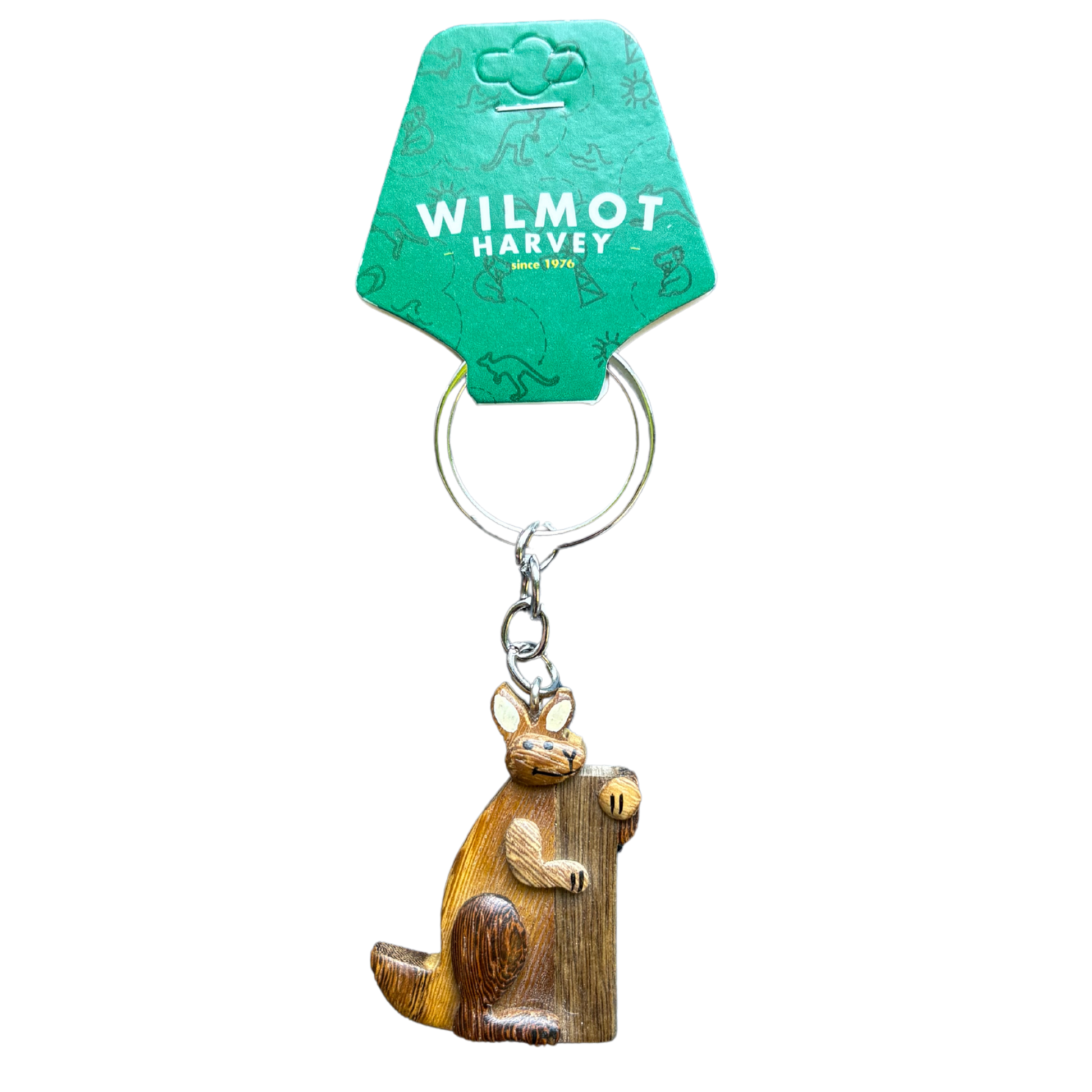 Timber Keyring - Alphabet Kangaroo Range - Wilmot Harvey