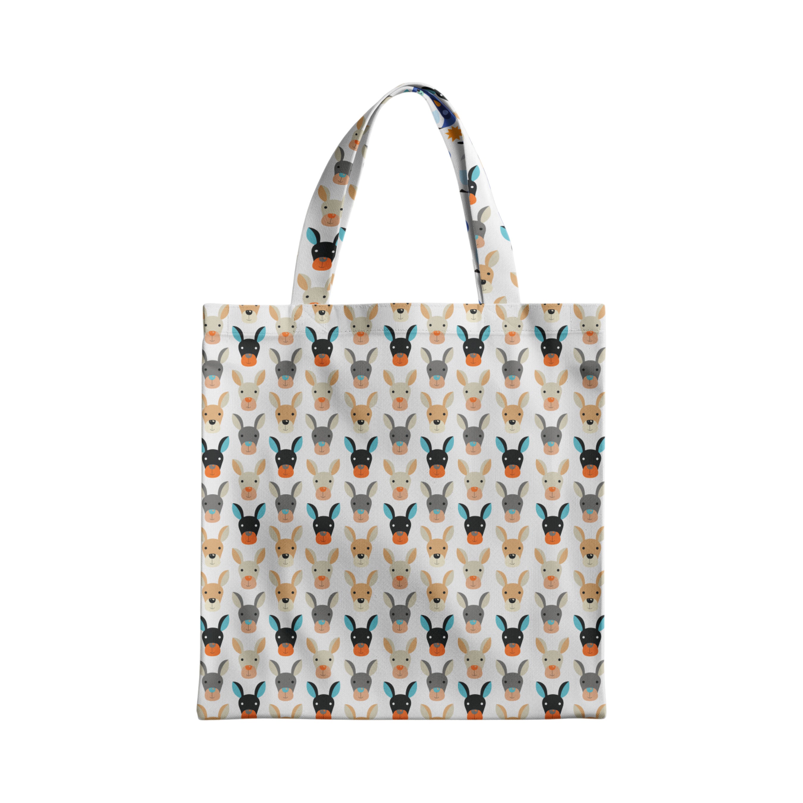 Fold-Up Reusable Bag - Kangaroo Head