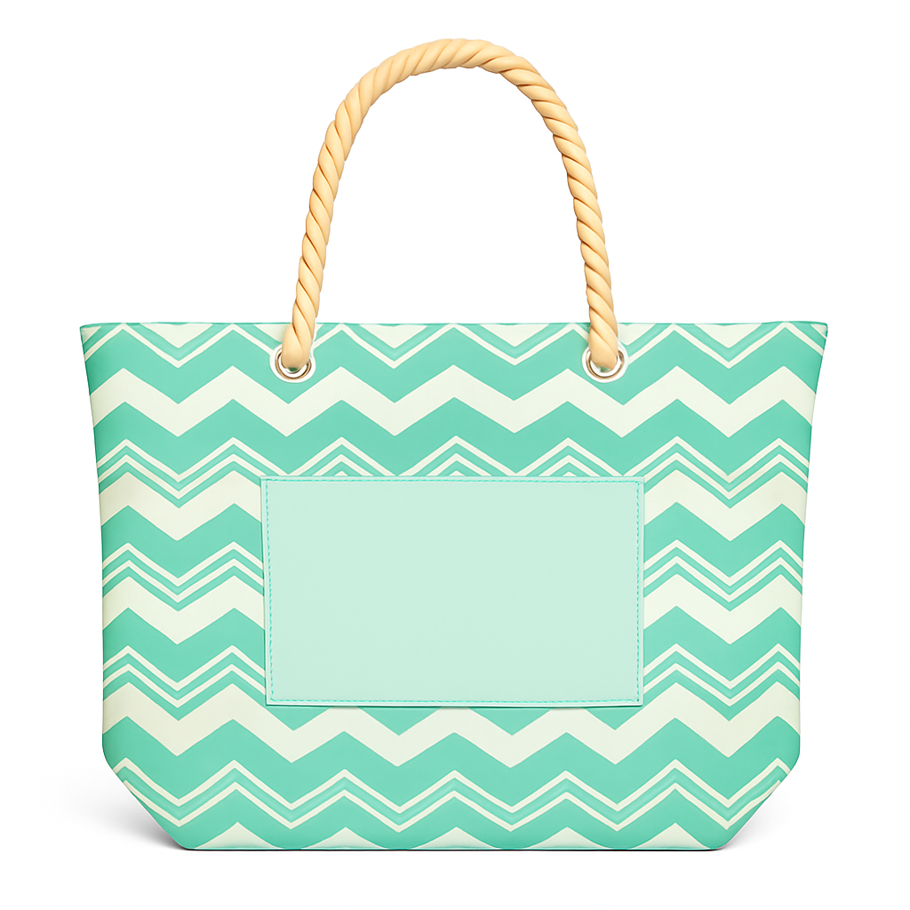 Zig Zag Beach Bag - Green
