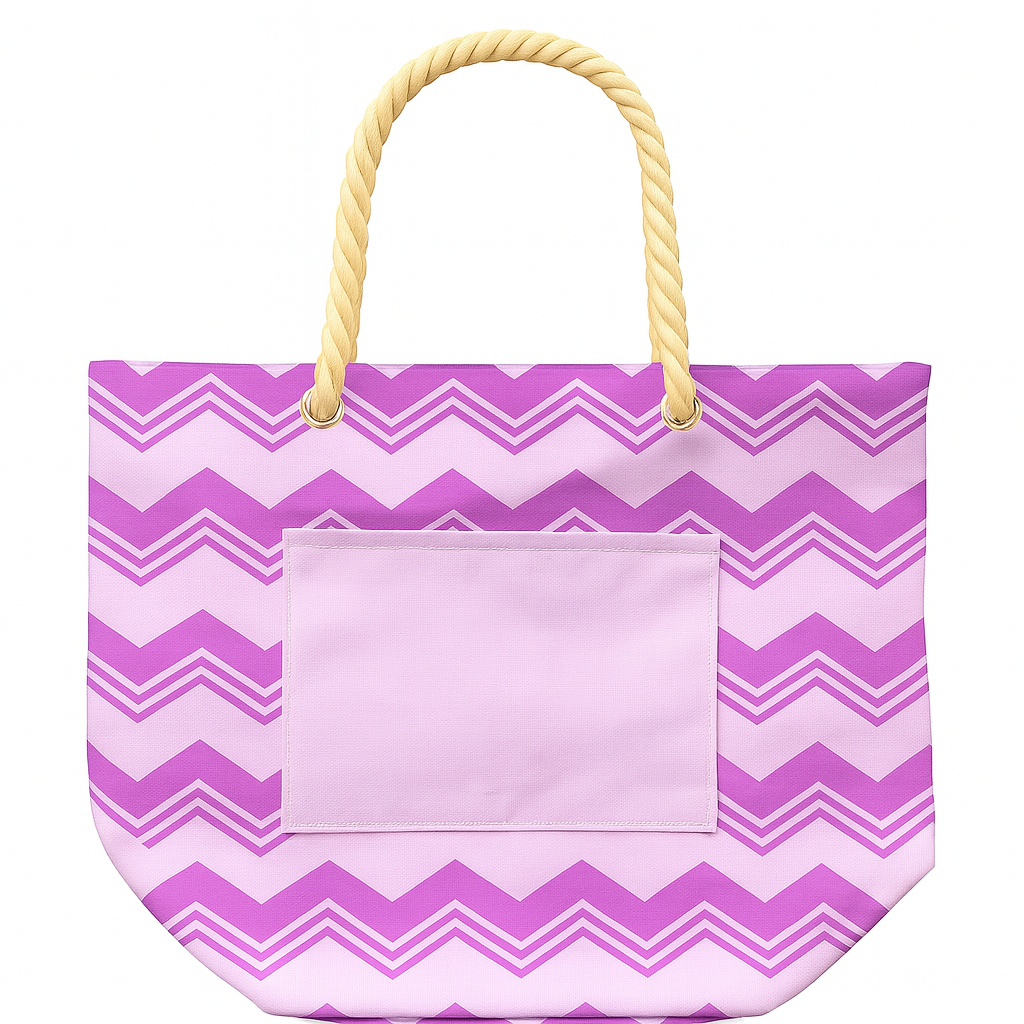 Zig Zag Beach Bag - Purple