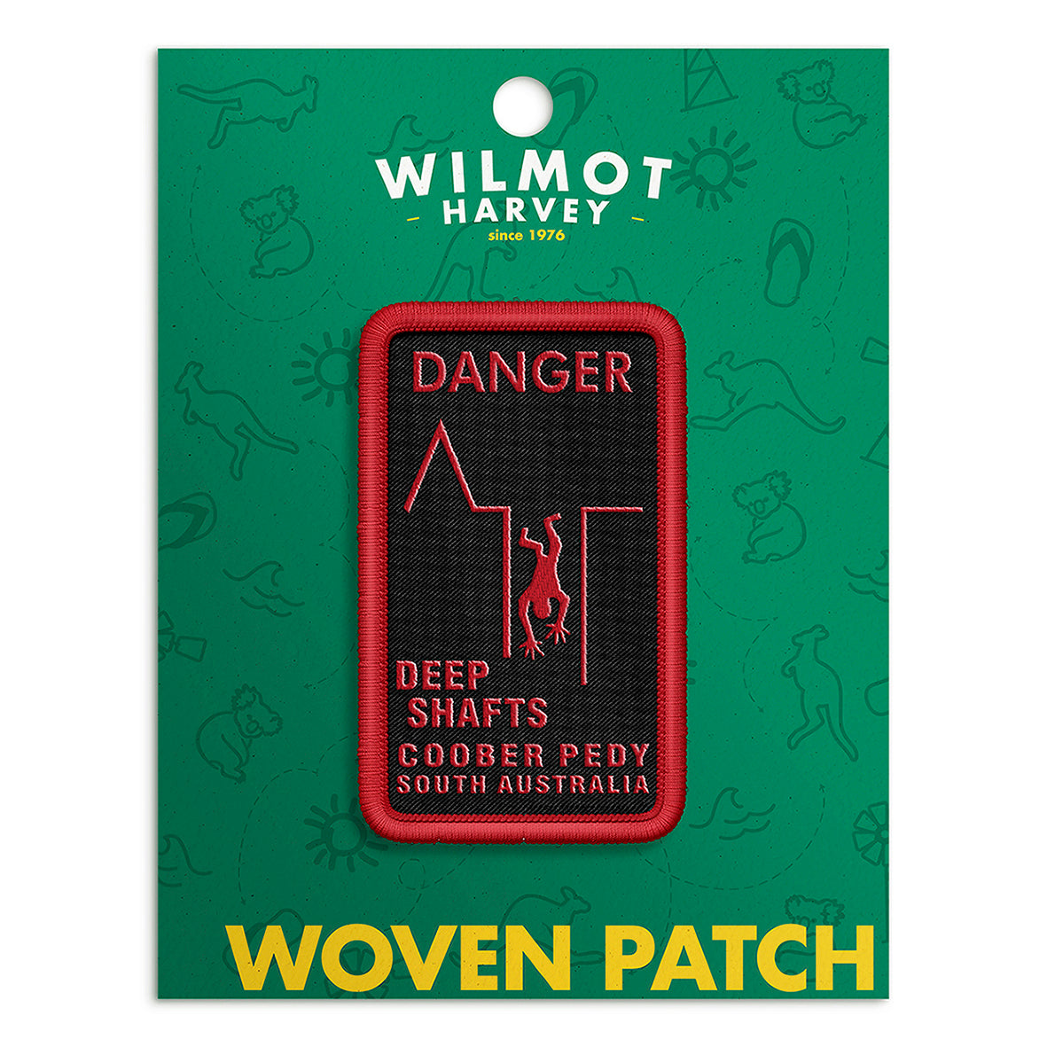 Woven Patch - Coober Pedy Deep Shafts Black