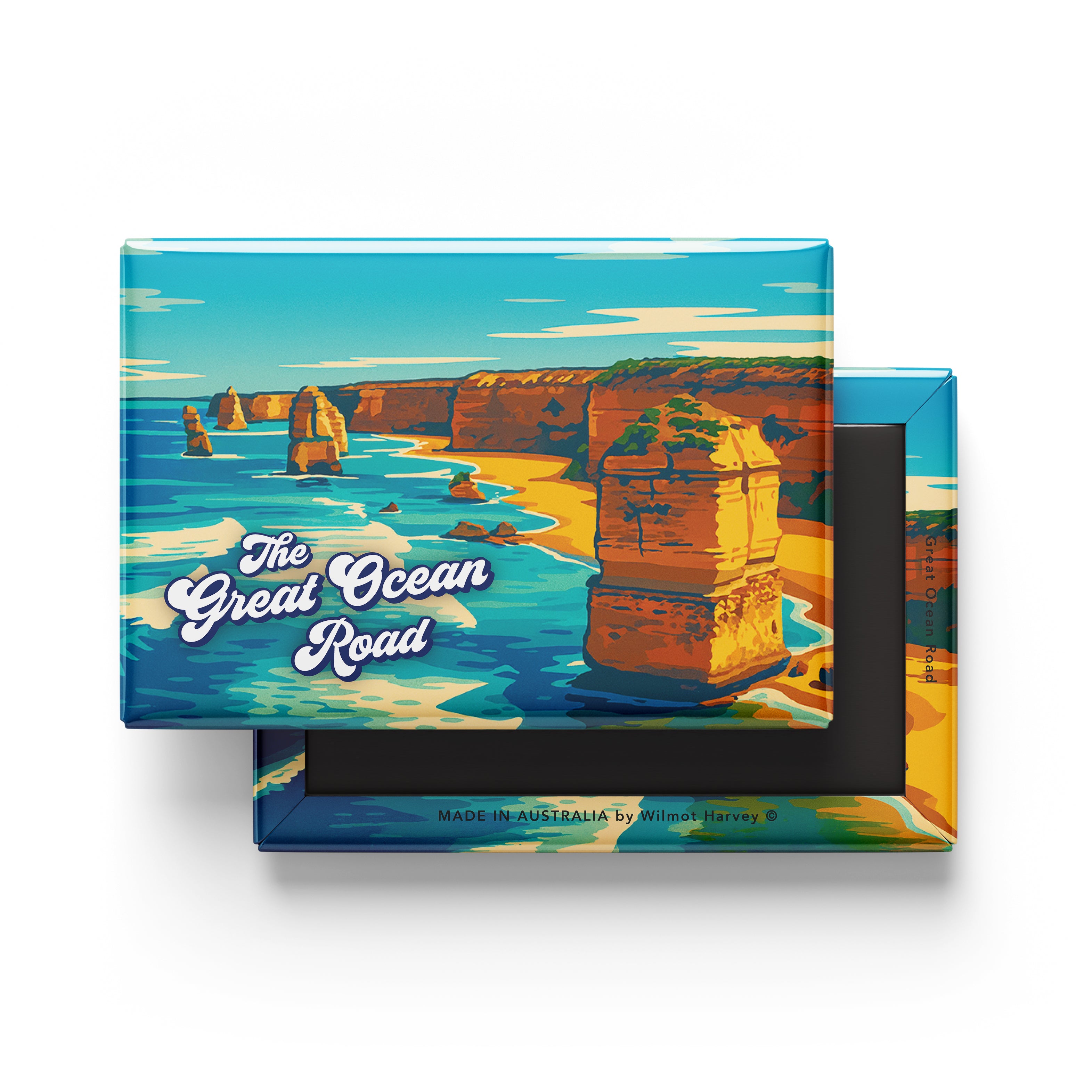 Tin Fridge Magnet - Great Ocean Road 12 Apostles Vintage