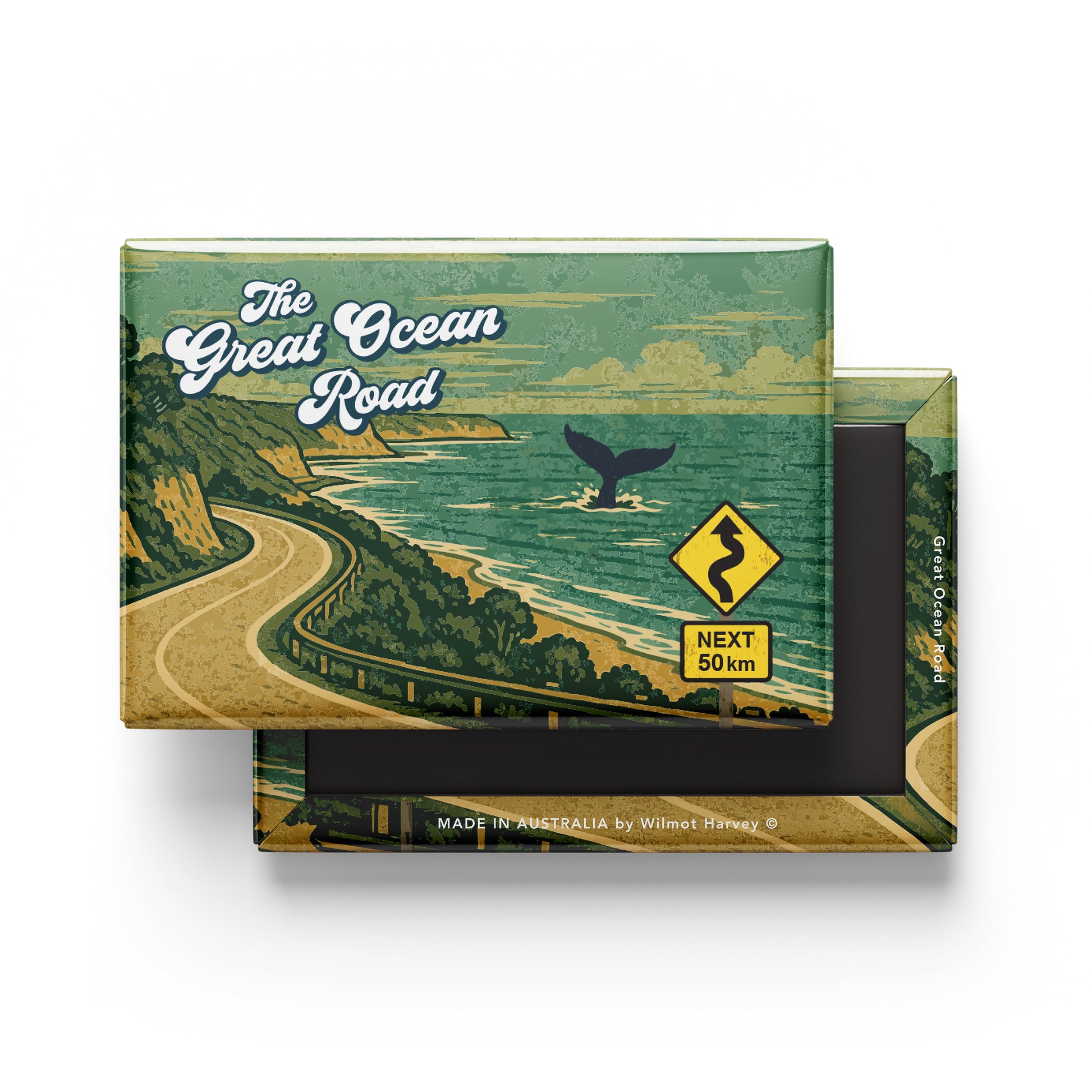 Tin Fridge Magnet - Great Ocean Road Vintage - Wilmot Harvey