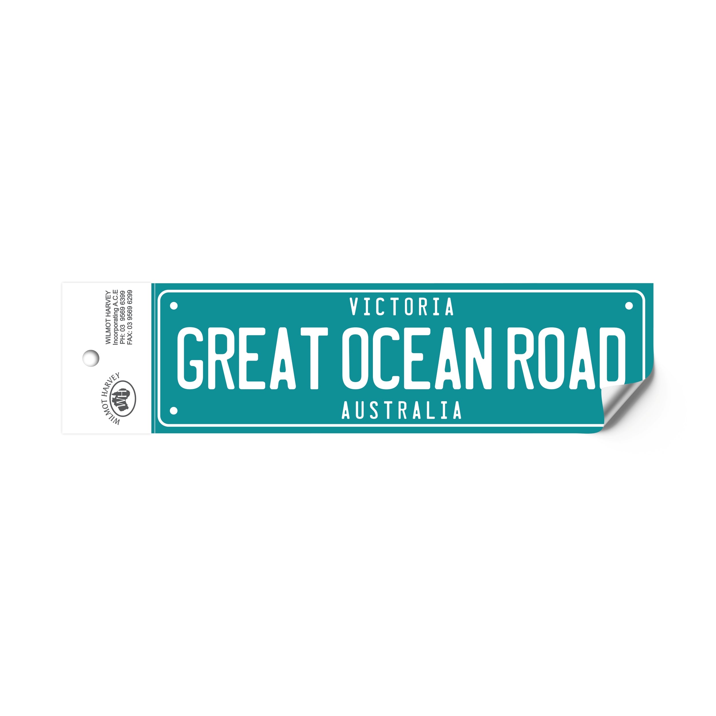 Sticker - Great Ocean Road Number Plate