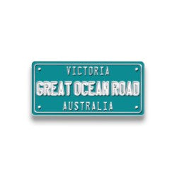 Hat Badge - Great Ocean Road Number Plate - Wilmot Harvey