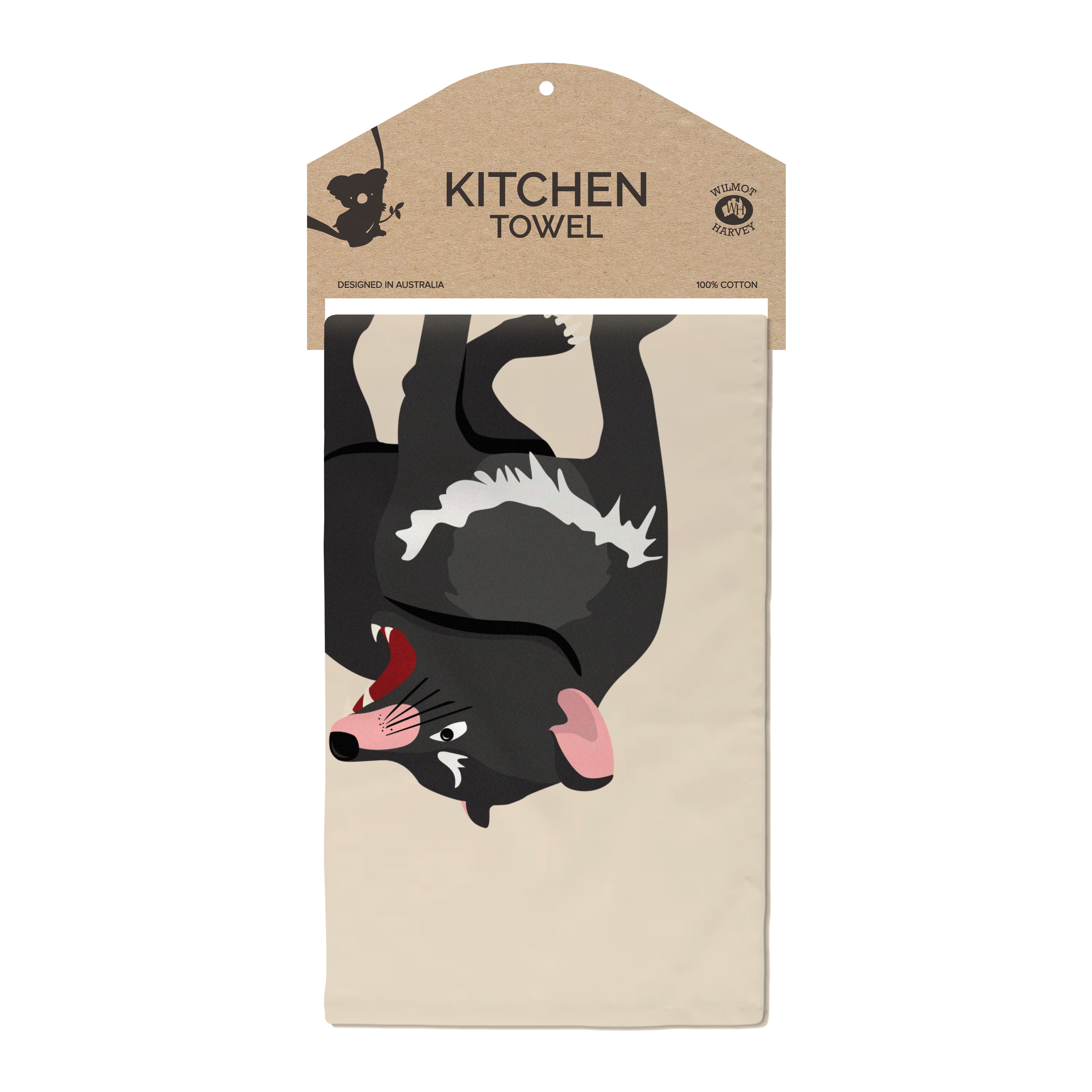 Tea Towel - Tasmanian Devil - Wilmot Harvey