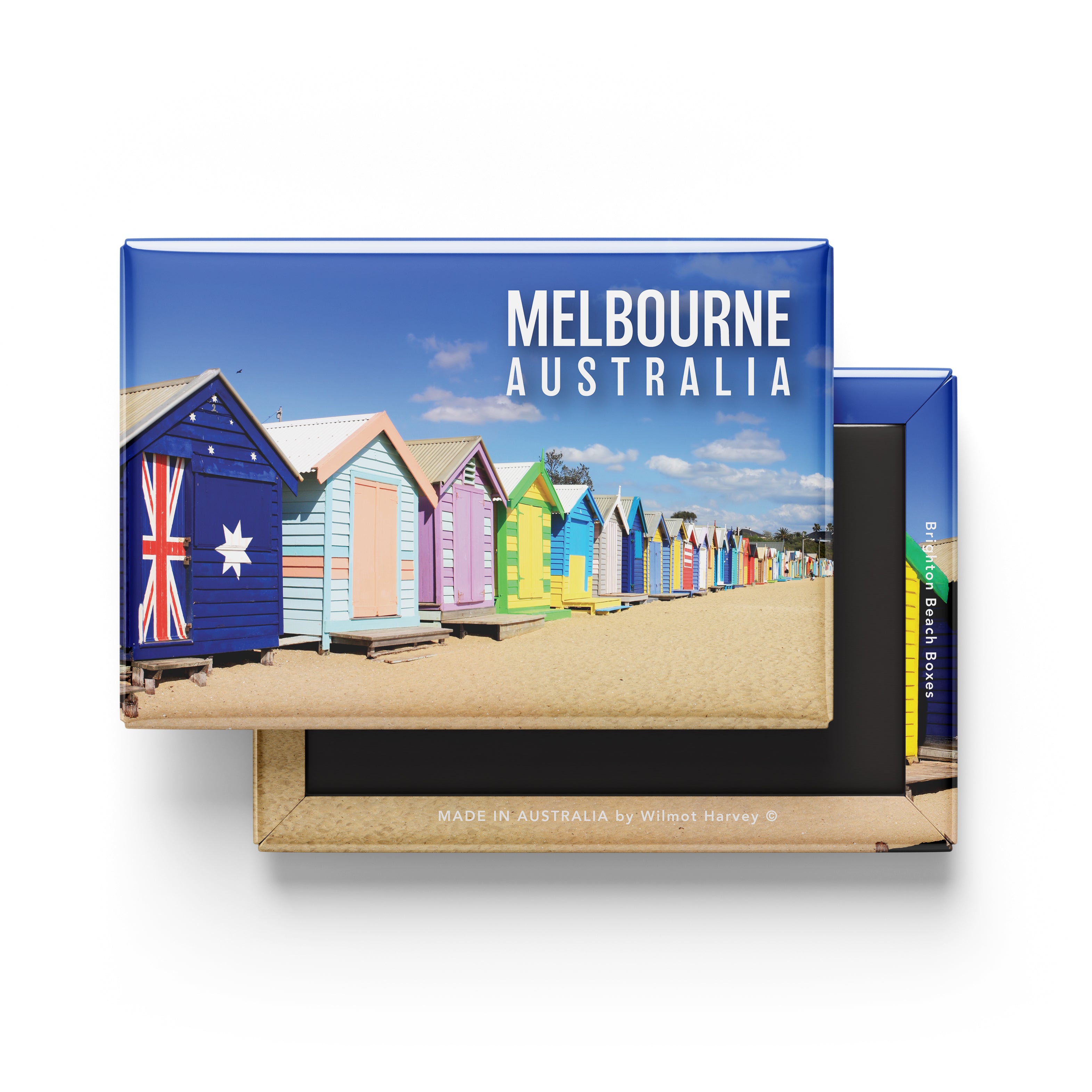 Tin Fridge Magnet - Melbourne Brighton Beach Boxes