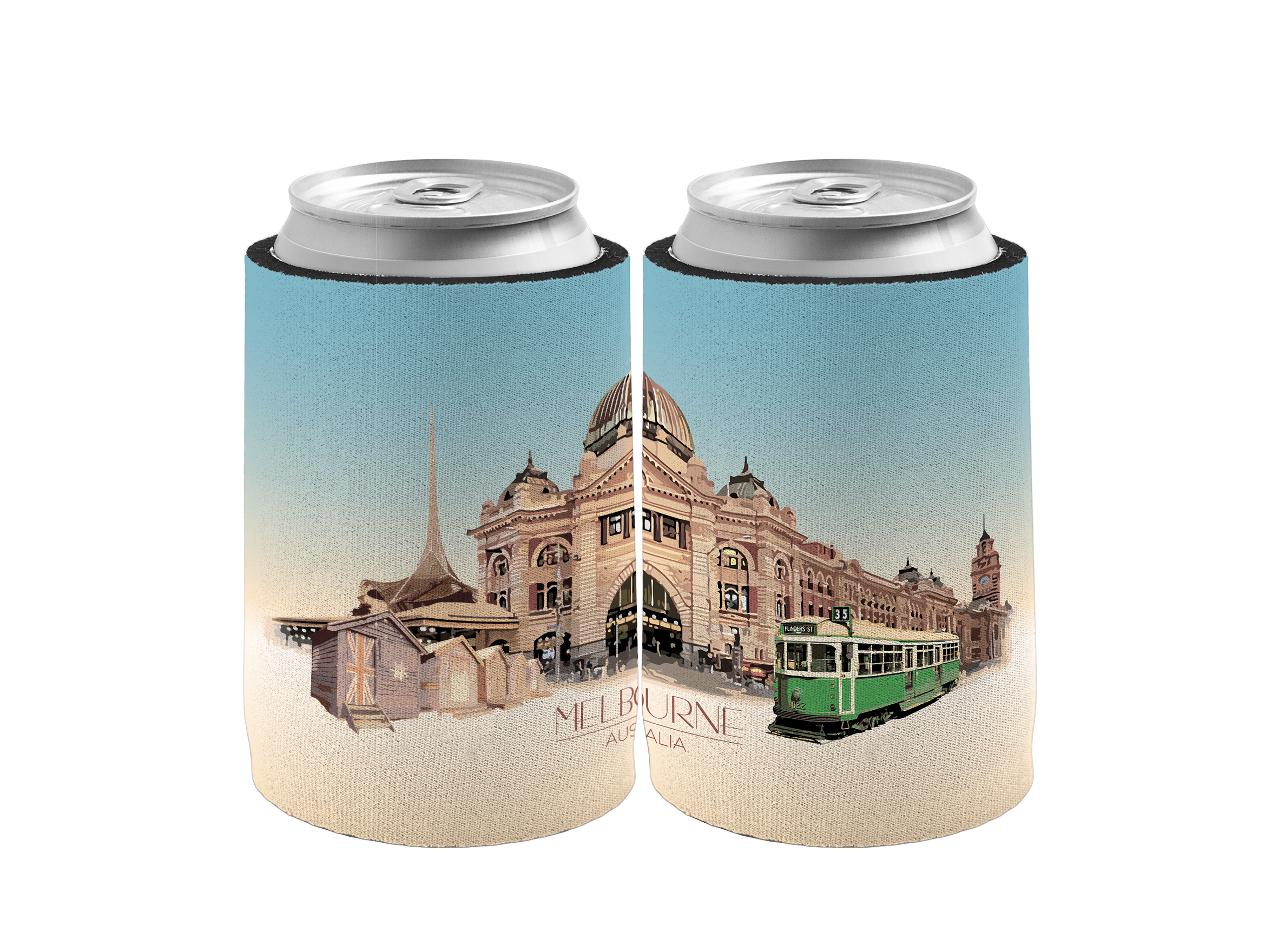 Stubby Holder - Melbourne Vintage
