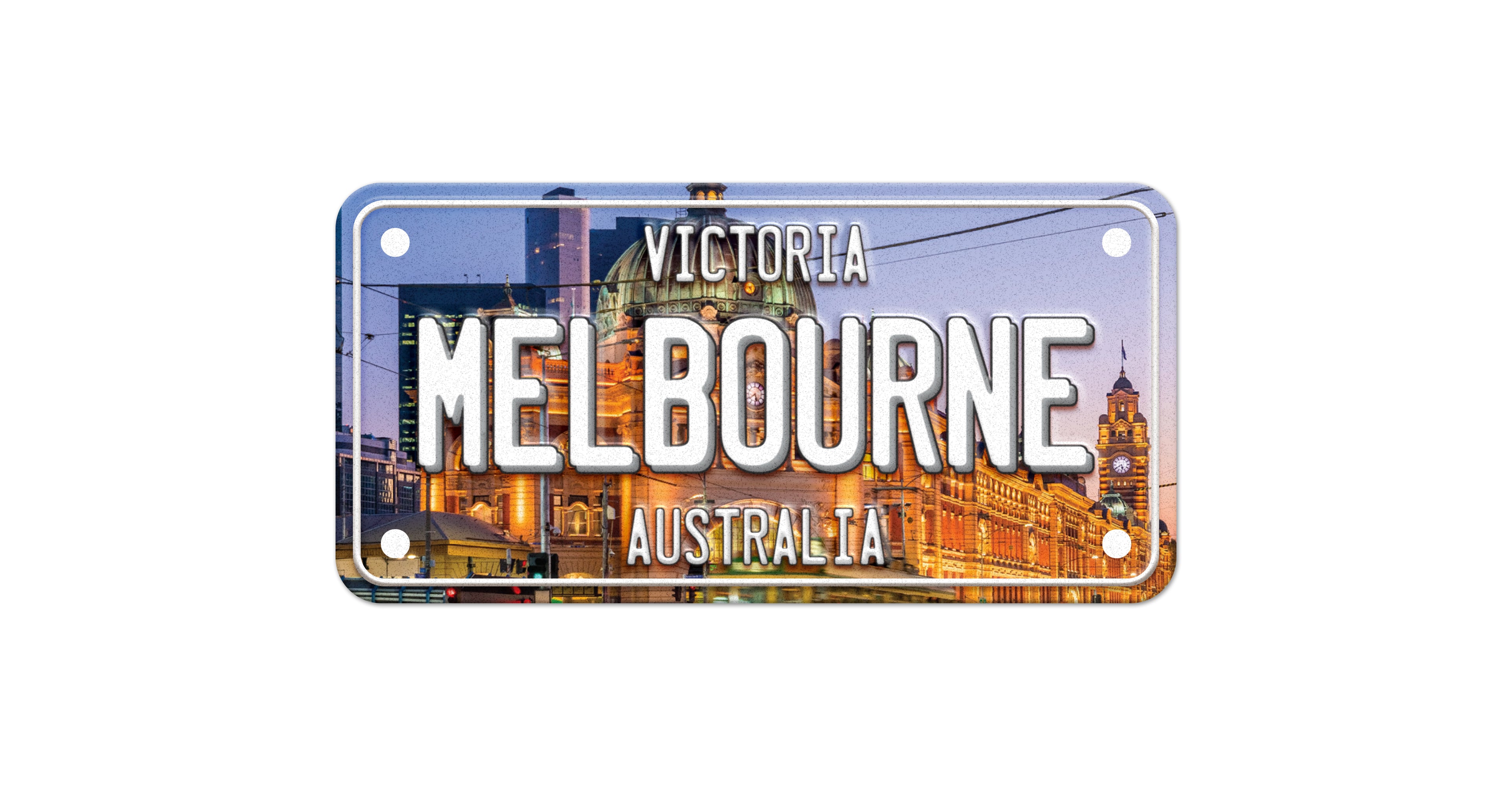 Number Plate Magnet - Melbourne Flinders Street Station