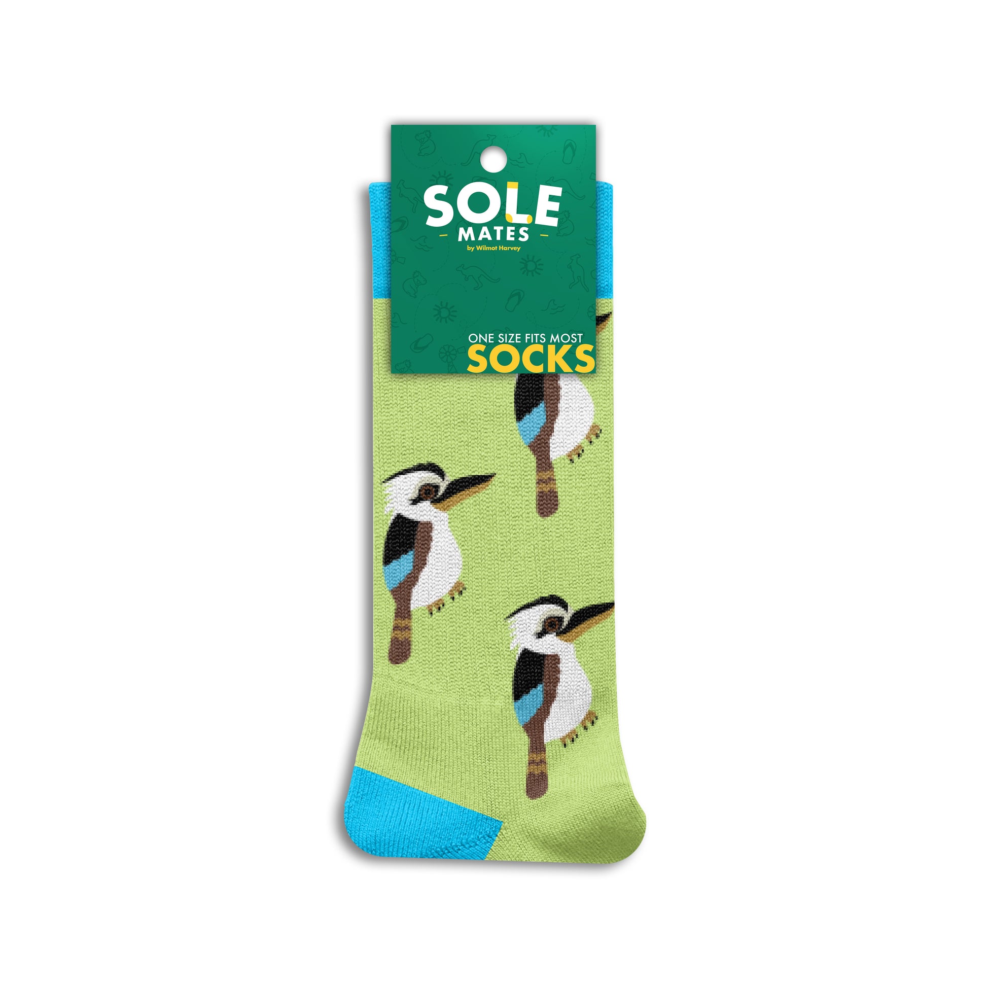 Sole Mates Socks - Kookaburra Lime - Wilmot Harvey