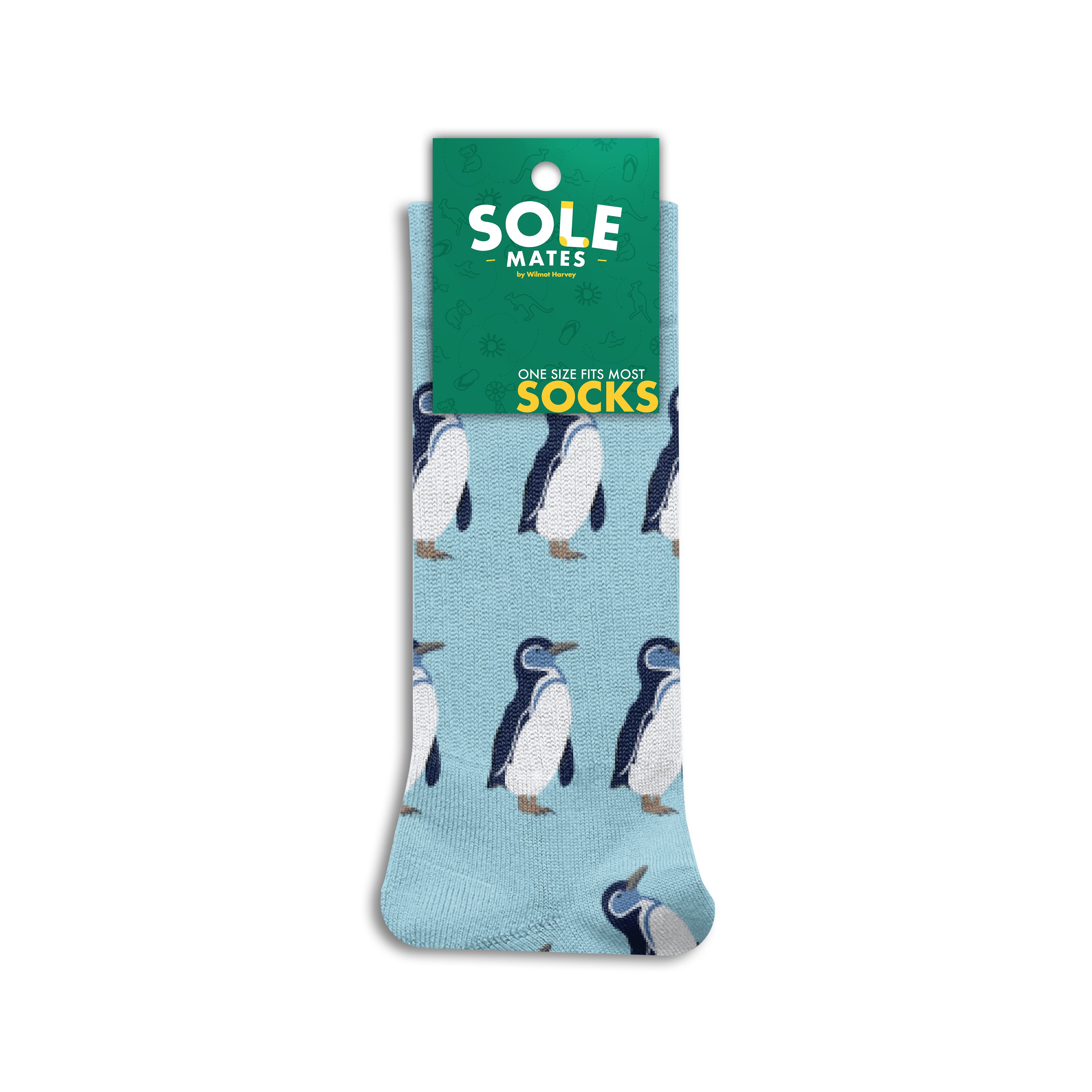 Sole Mates Socks - Penguin Aqua - Wilmot Harvey