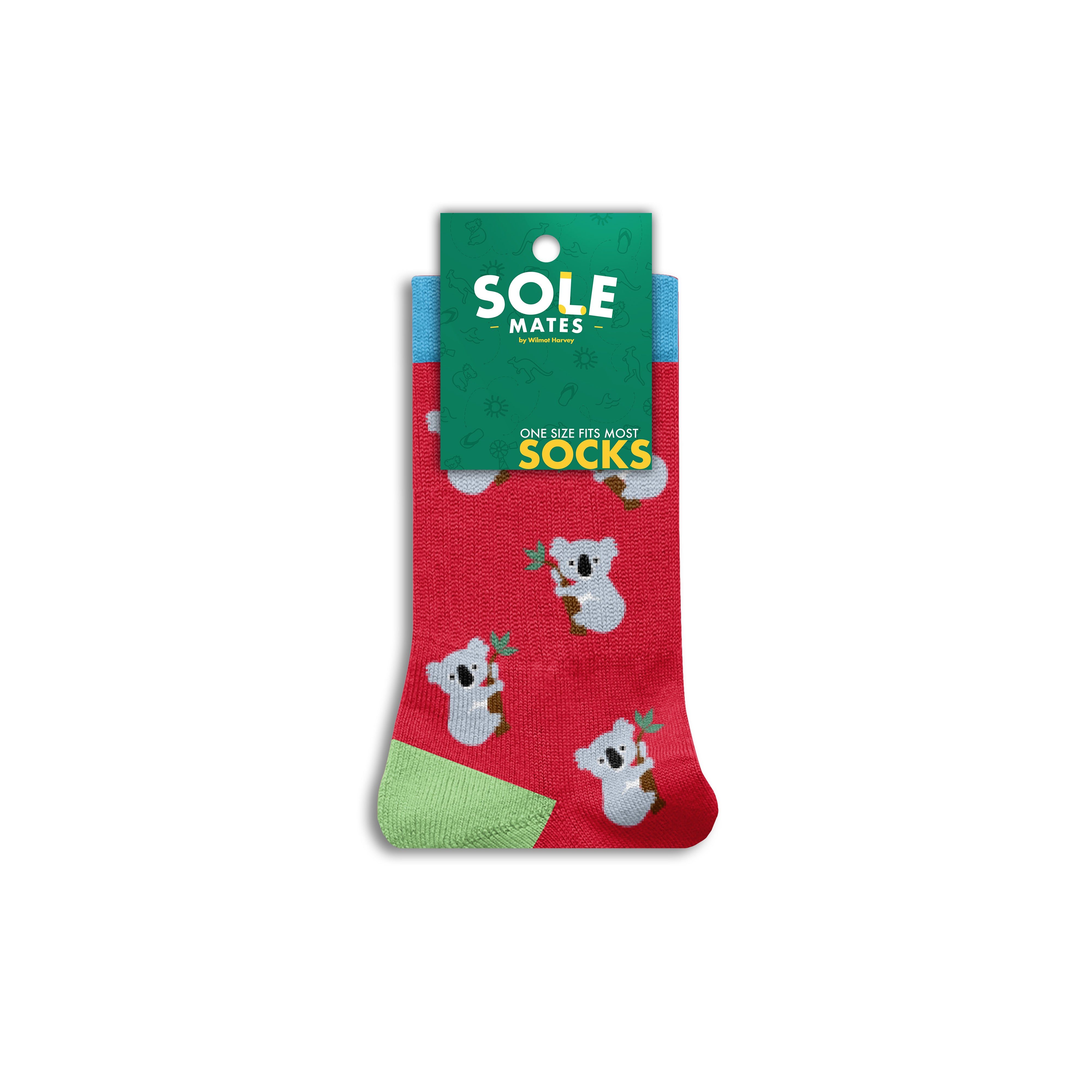 Sole Mates Socks - Kid's Koala Red - Wilmot Harvey