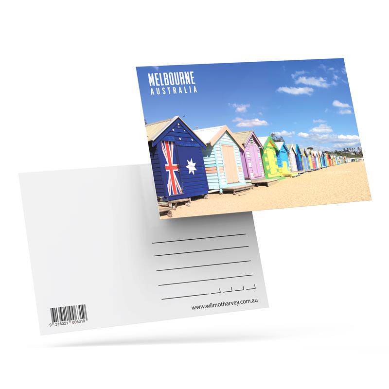 3D Postcard - Brighton Beach Boxes