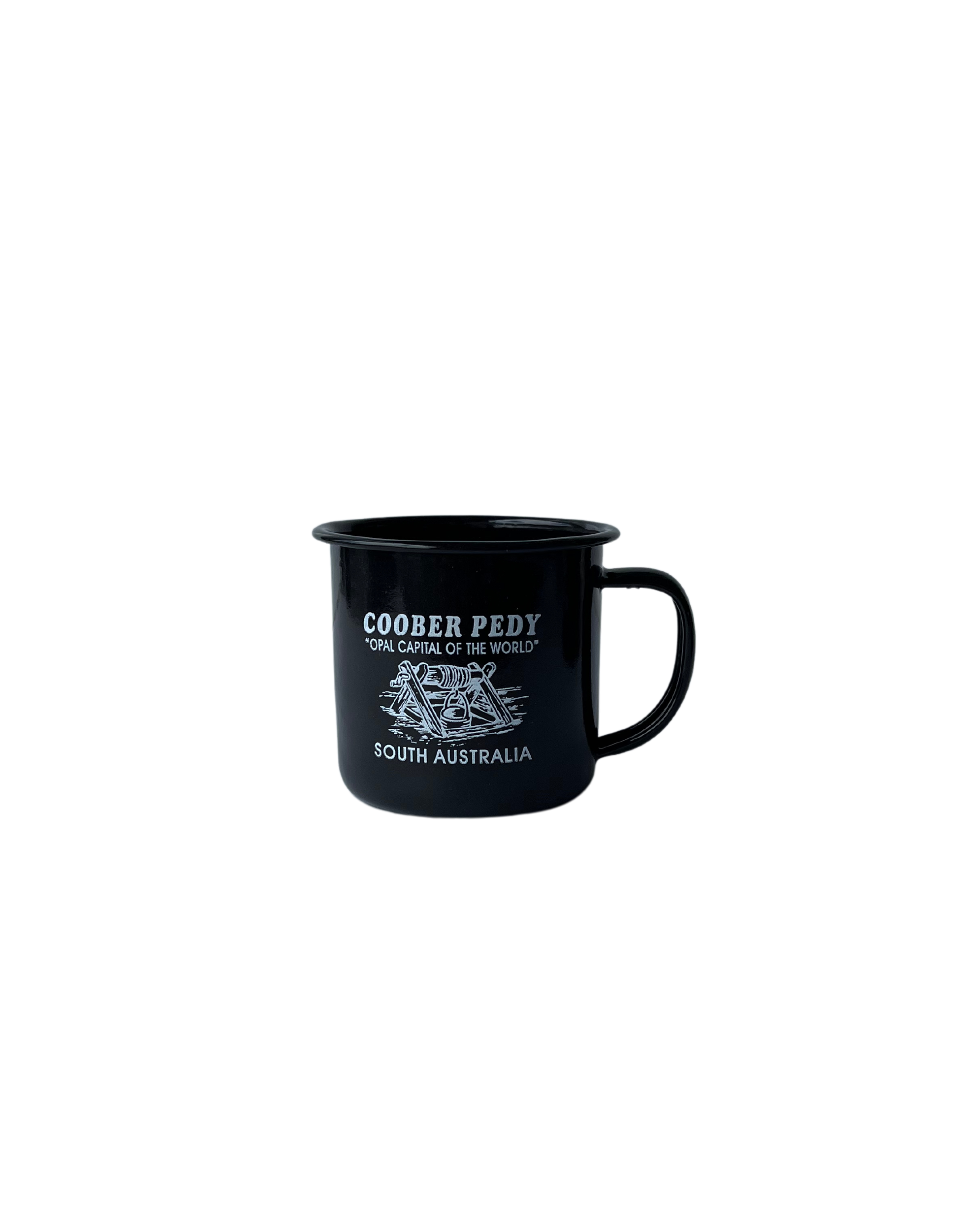 Enamel Mug - 6cm Coober Pedy Winch