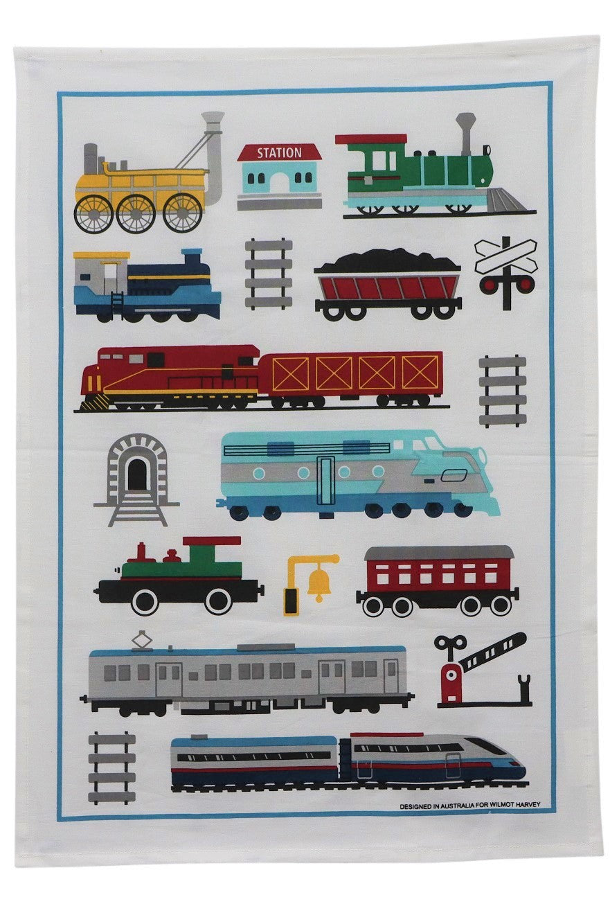 Tea Towel - Trains