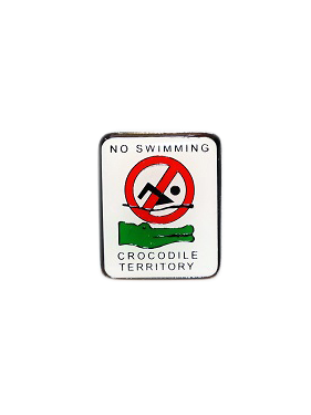 No Swimming Crocs Hat Badge - Wilmot Harvey Gifts & Souvenirs