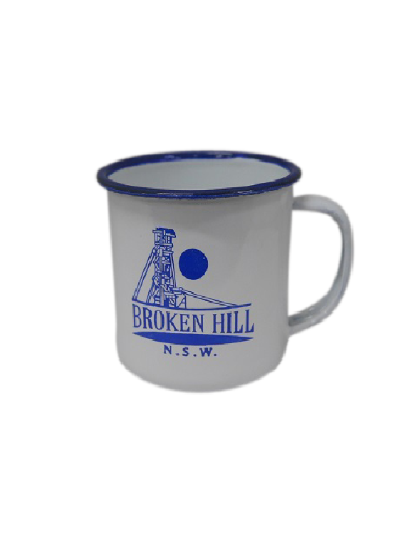 Broken Hill 6cm Enamel Mugs (3 colours) - Wilmot Harvey Gifts & Souvenirs