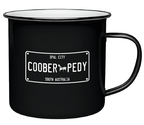 Enamel Mug - 6cm Coober Pedy Number Plate