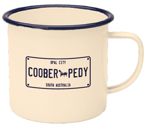 Enamel Mug - 6cm Coober Pedy Number Plate