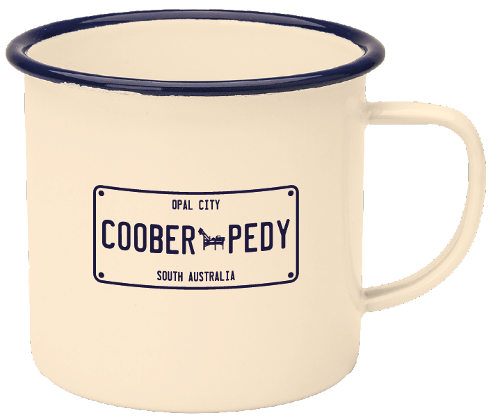 Enamel Mug - 8cm Coober Pedy Number Plate