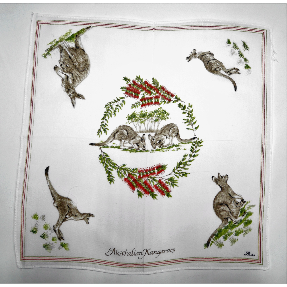 Kangaroos Hankie - Wilmot Harvey Gifts & Souvenirs